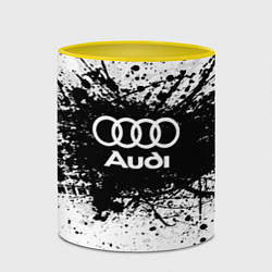 Кружка 3D Audi: Black Spray, цвет: 3D-белый + желтый — фото 2