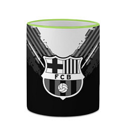 Кружка 3D FC Barcelona: Black Style, цвет: 3D-светло-зеленый кант — фото 2