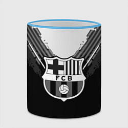 Кружка 3D FC Barcelona: Black Style, цвет: 3D-небесно-голубой кант — фото 2