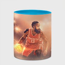 Кружка 3D NBA Rockets 13, цвет: 3D-белый + небесно-голубой — фото 2