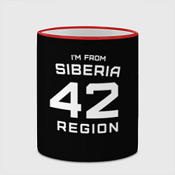 Кружка 3D Im from Siberia: 42 Region, цвет: 3D-красный кант — фото 2