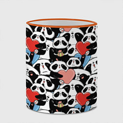 Кружка 3D Funny Pandas, цвет: 3D-оранжевый кант — фото 2