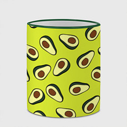 Кружка 3D Стиль авокадо, цвет: 3D-зеленый кант — фото 2