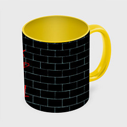 Кружка 3D Pink Floyd: The Wall, цвет: 3D-белый + желтый