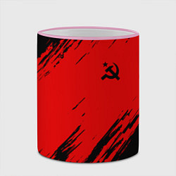 Кружка 3D USSR: Red Patriot, цвет: 3D-розовый кант — фото 2