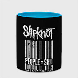 Кружка 3D Slipknot: People Shit, цвет: 3D-белый + небесно-голубой — фото 2