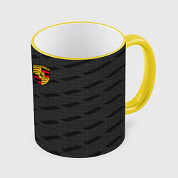 Кружка 3D Porsche: Grey Sport, цвет: 3D-желтый кант