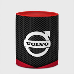 Кружка 3D Volvo: Grey Carbon, цвет: 3D-белый + красный — фото 2