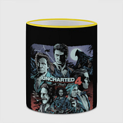 Кружка 3D Uncharted 4, цвет: 3D-желтый кант — фото 2