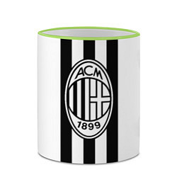 Кружка 3D AC Milan: Black & White, цвет: 3D-светло-зеленый кант — фото 2