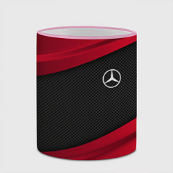 Кружка 3D Mercedes Benz: Red Sport, цвет: 3D-розовый кант — фото 2