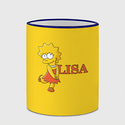 Кружка 3D Lisa Simpson, цвет: 3D-синий кант — фото 2