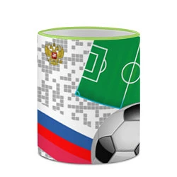 Кружка 3D Русский футбол, цвет: 3D-светло-зеленый кант — фото 2