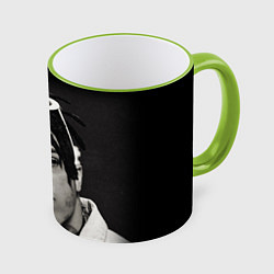 Кружка 3D XXXTentacion, цвет: 3D-светло-зеленый кант