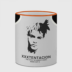 Кружка 3D XXXTentacion RIP, цвет: 3D-оранжевый кант — фото 2