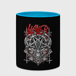 Кружка 3D Slayer: Hell Goat, цвет: 3D-белый + небесно-голубой — фото 2