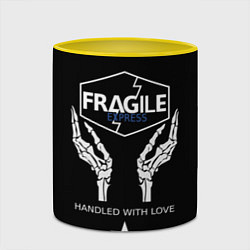 Кружка 3D Death Stranding: Fragile Express, цвет: 3D-белый + желтый — фото 2