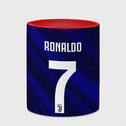 Кружка 3D Ronaldo 7: Blue Sport, цвет: 3D-белый + красный — фото 2