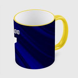 Кружка 3D Ronaldo 7: Blue Sport, цвет: 3D-желтый кант
