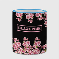 Кружка 3D Black Pink: Delicate Sakura, цвет: 3D-небесно-голубой кант — фото 2