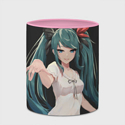 Кружка 3D Hatsune Miku, цвет: 3D-белый + розовый — фото 2