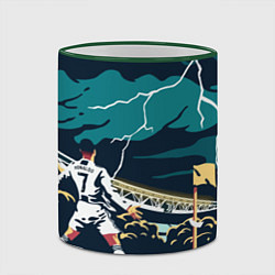 Кружка 3D Ronaldo lightning, цвет: 3D-зеленый кант — фото 2