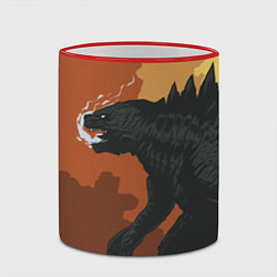 Кружка 3D Godzilla: Monster Smoke, цвет: 3D-красный кант — фото 2