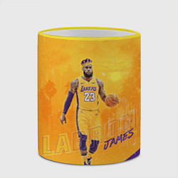 Кружка 3D LeBron James: NBA Star, цвет: 3D-желтый кант — фото 2
