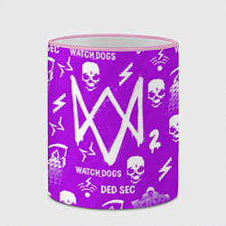 Кружка 3D Watch Dogs 2: Violet Pattern, цвет: 3D-розовый кант — фото 2