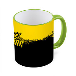 Кружка 3D GLHF: Yellow Style, цвет: 3D-светло-зеленый кант