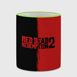 Кружка 3D RDD 2: Black & Red, цвет: 3D-светло-зеленый кант — фото 2