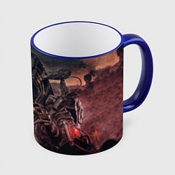 Кружка 3D Merciless Predator, цвет: 3D-синий кант