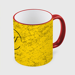 Кружка 3D 21 Pilots: Yellow Grunge, цвет: 3D-красный кант