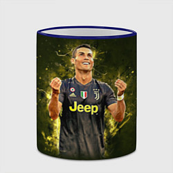 Кружка 3D Ronaldo: Juve Sport цвета 3D-синий кант — фото 2