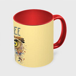 Кружка 3D Owls like coffee, цвет: 3D-белый + красный