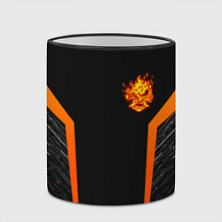 Кружка 3D Cyberpunk 2077: Samurai Style, цвет: 3D-черный кант — фото 2