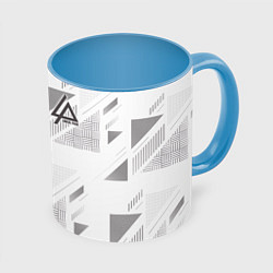 Кружка 3D Linkin Park: Grey Form, цвет: 3D-белый + небесно-голубой