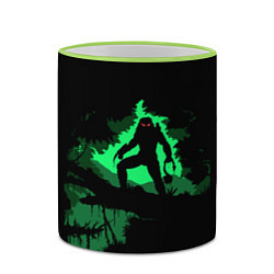 Кружка 3D Хищник в лесу, цвет: 3D-светло-зеленый кант — фото 2