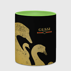 Кружка 3D GUSSI: Gold Edition, цвет: 3D-белый + светло-зеленый — фото 2