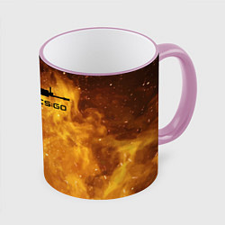 Кружка 3D CS:GO Dark Fire, цвет: 3D-розовый кант
