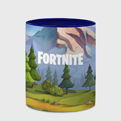 Кружка 3D Fortnite: Forest View, цвет: 3D-белый + синий — фото 2