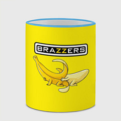 Кружка 3D Brazzers: Yellow Banana, цвет: 3D-небесно-голубой кант — фото 2