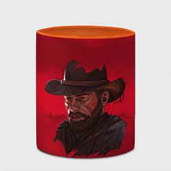 Кружка 3D Red Dead Redemption, цвет: 3D-белый + оранжевый — фото 2
