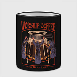 Кружка 3D Worship Coffee, цвет: 3D-черный кант — фото 2
