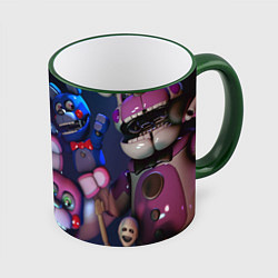 Кружка 3D Five Nights at Freddys, цвет: 3D-зеленый кант