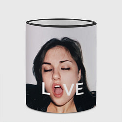 Кружка 3D Sasha Grey: LOVE, цвет: 3D-черный кант — фото 2
