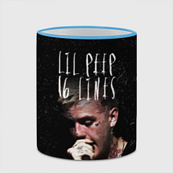 Кружка 3D Lil Peep: 16 Lines, цвет: 3D-небесно-голубой кант — фото 2