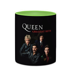 Кружка 3D Queen: Greatests Hits, цвет: 3D-белый + светло-зеленый — фото 2