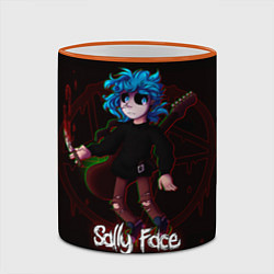 Кружка 3D Sally Face: Fly, цвет: 3D-оранжевый кант — фото 2
