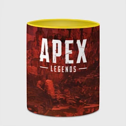 Кружка 3D Apex Legends: Boiling Blood, цвет: 3D-белый + желтый — фото 2